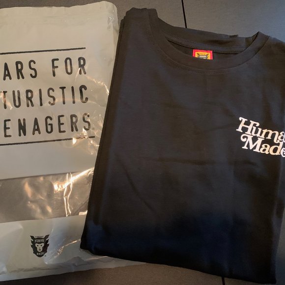 HUMAN MADE Girls Don'T Cry T-Shirt Tee Black White Size M Brand New - Picture 3 of 11